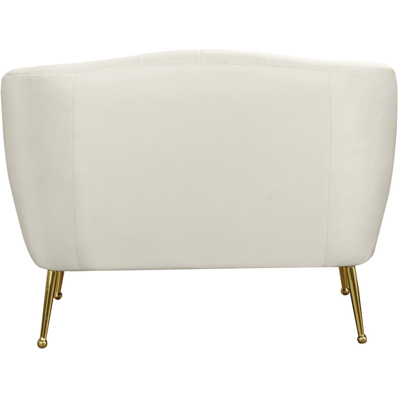 Meridian Tori Cream Velvet Chair IMAGE 3