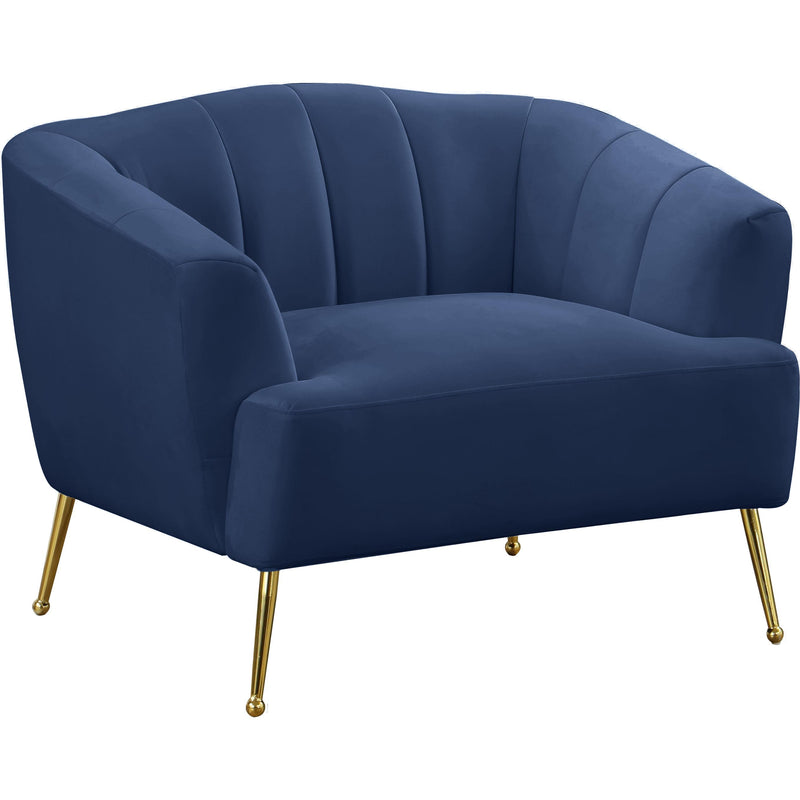 Meridian Tori Navy Velvet Chair IMAGE 1