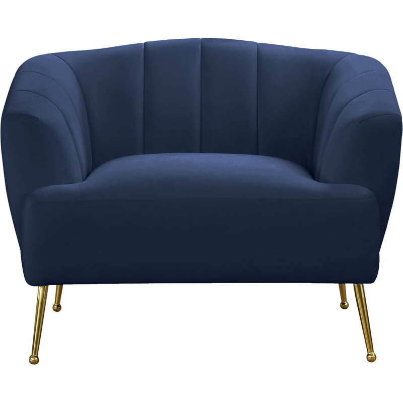 Meridian Tori Navy Velvet Chair IMAGE 2