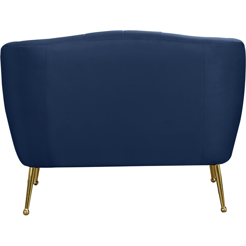 Meridian Tori Navy Velvet Chair IMAGE 3