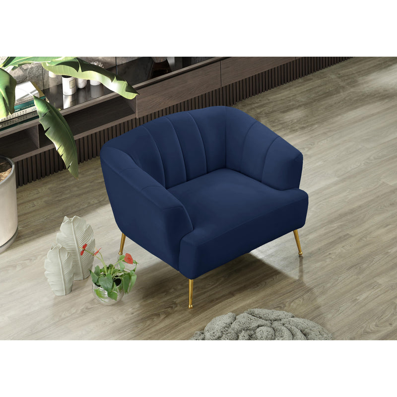 Meridian Tori Navy Velvet Chair IMAGE 7