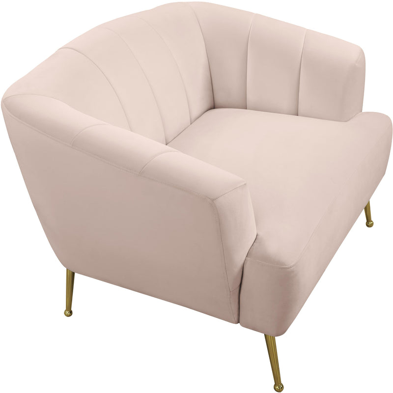 Meridian Tori Pink Velvet Chair IMAGE 4