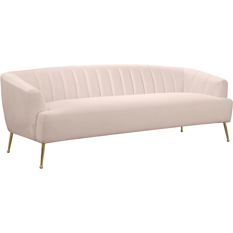 Meridian Tori Pink Velvet Sofa IMAGE 1