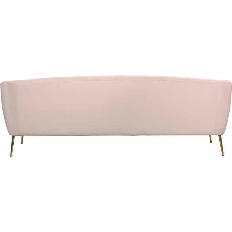 Meridian Tori Pink Velvet Sofa IMAGE 3