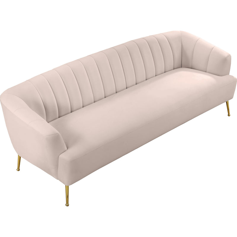 Meridian Tori Pink Velvet Sofa IMAGE 4