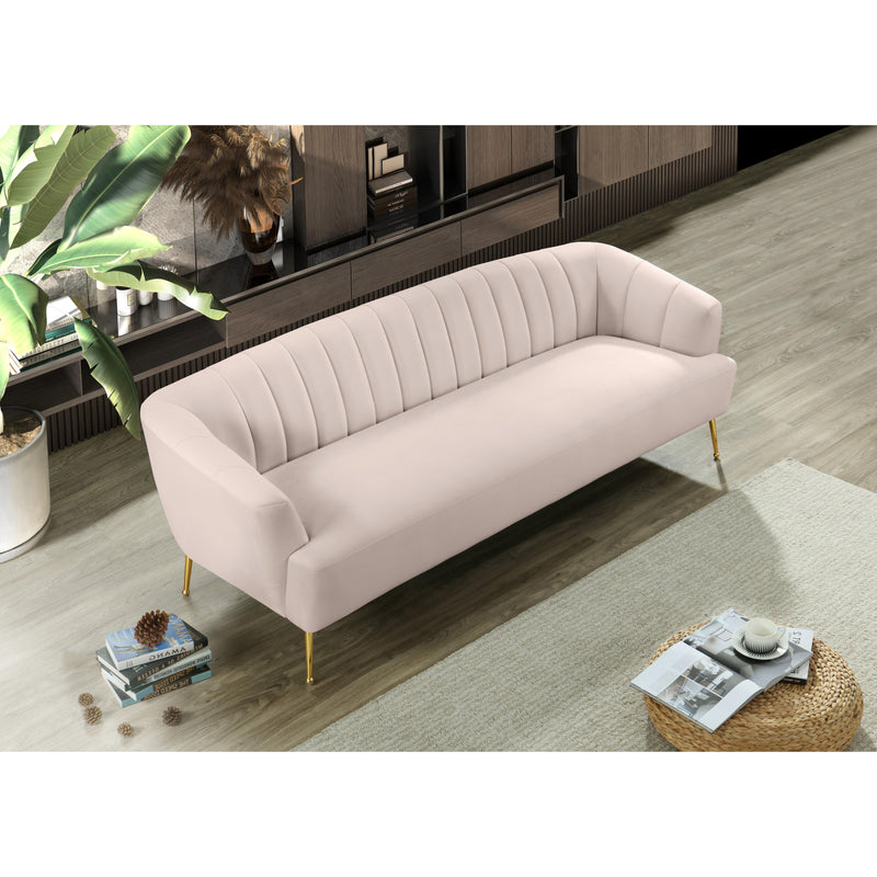 Meridian Tori Pink Velvet Sofa IMAGE 7