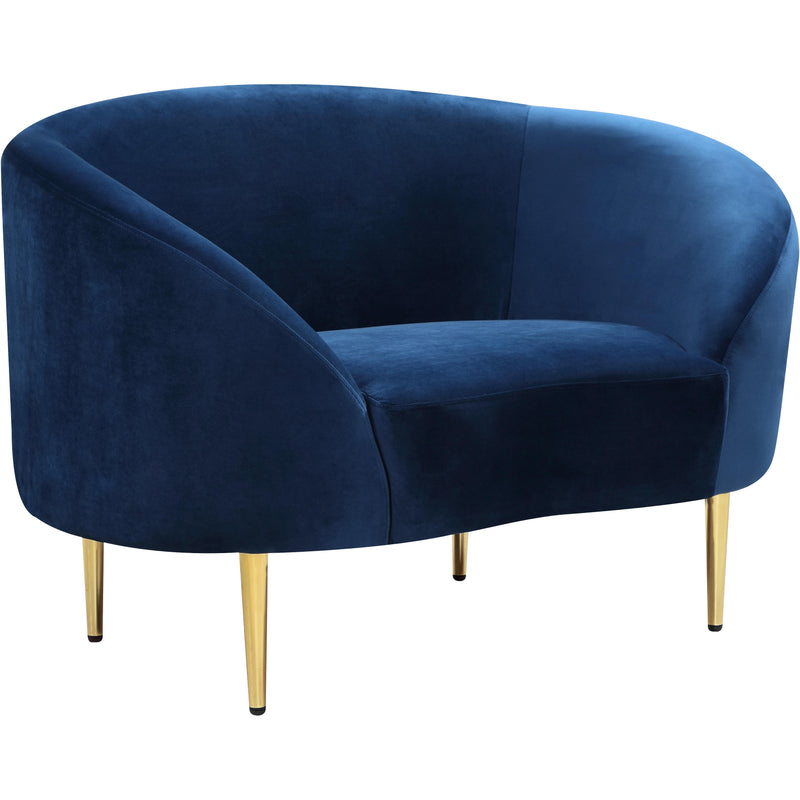 Meridian Ritz Navy Velvet Chair IMAGE 1