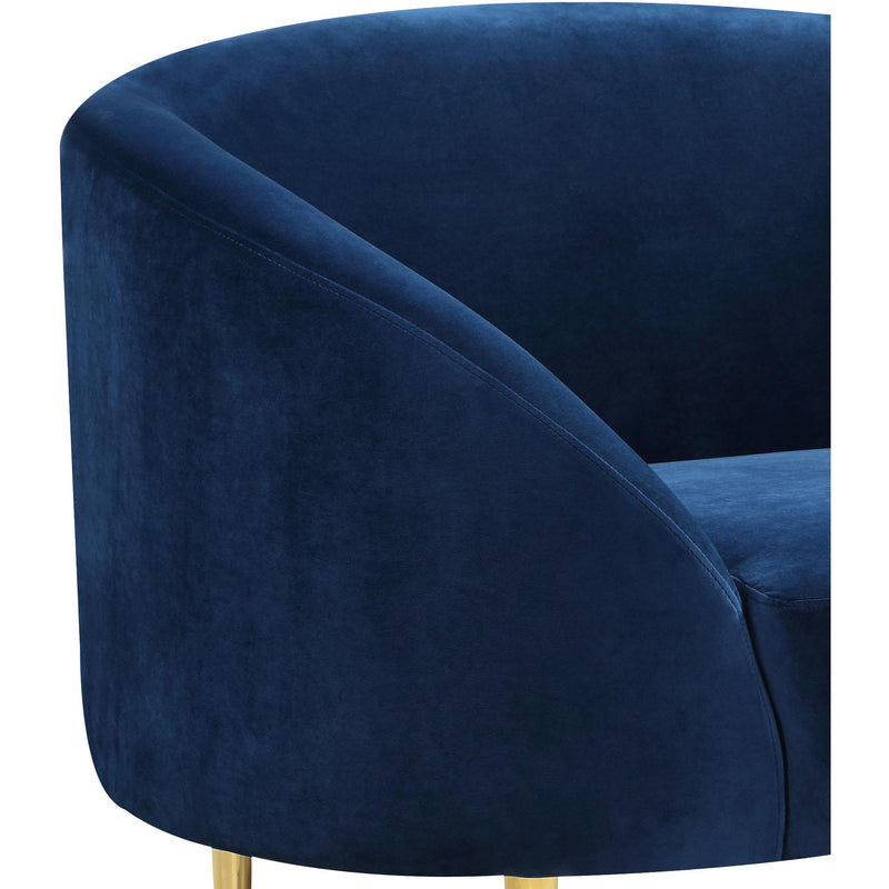 Meridian Ritz Navy Velvet Chair IMAGE 3