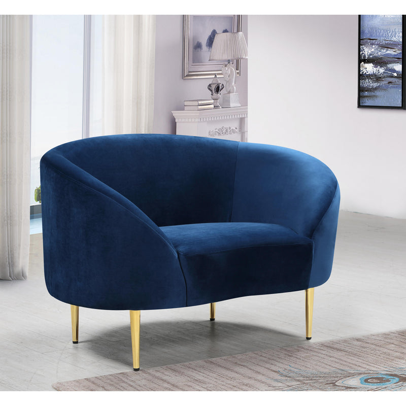 Meridian Ritz Navy Velvet Chair IMAGE 5