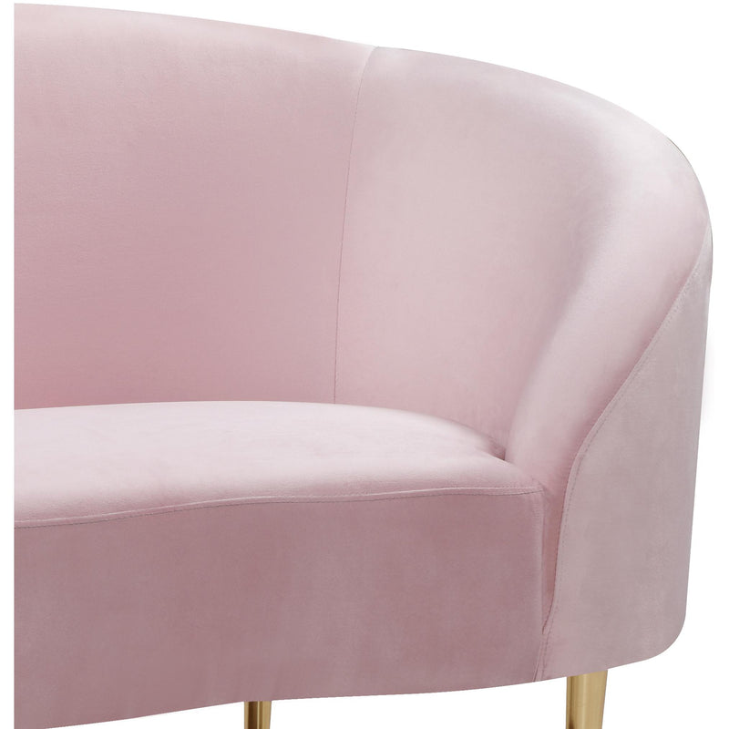 Meridian Ritz Pink Velvet Chair IMAGE 4