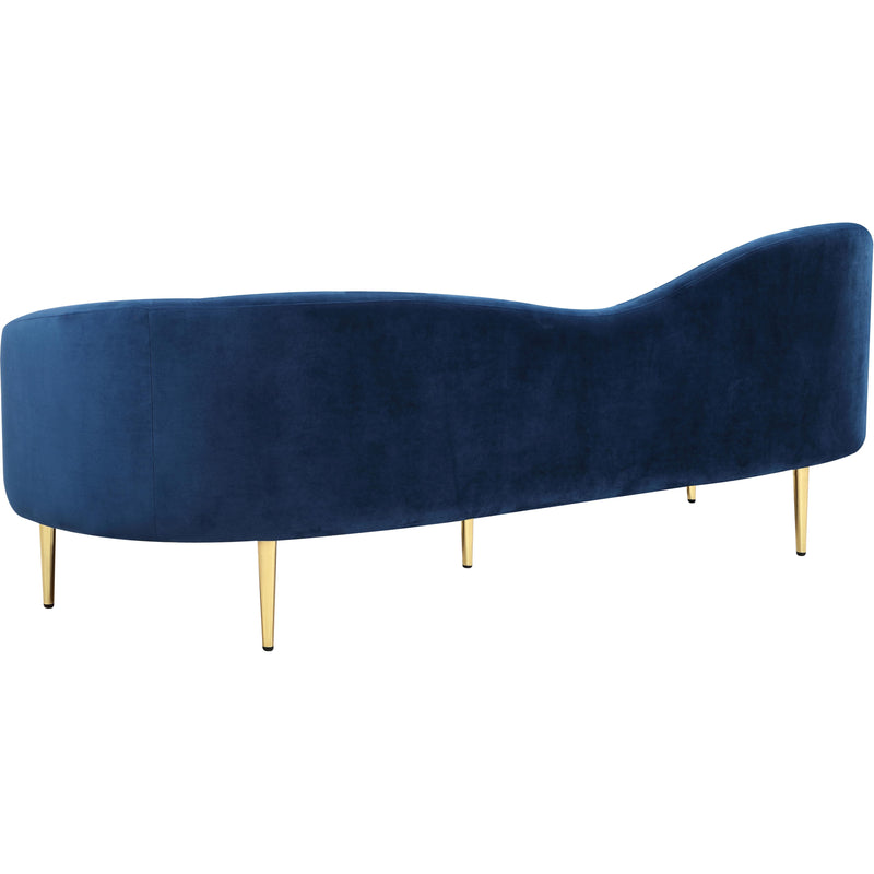 Meridian Ritz Navy Velvet Sofa IMAGE 3