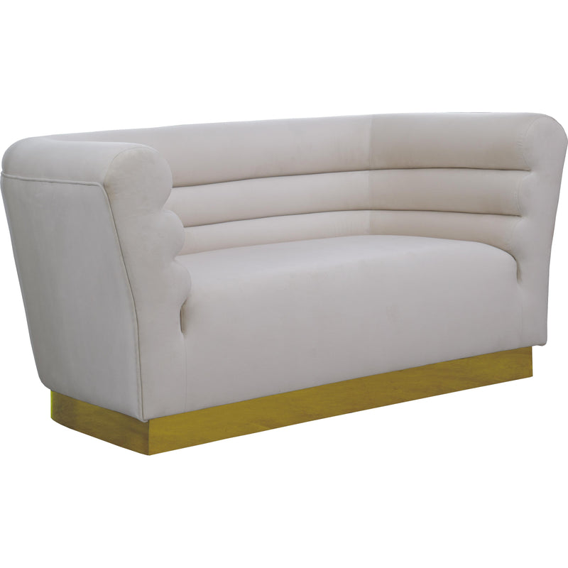 Meridian Bellini Cream Velvet Loveseat IMAGE 1