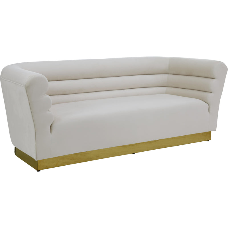 Meridian Bellini Cream Velvet Sofa IMAGE 1