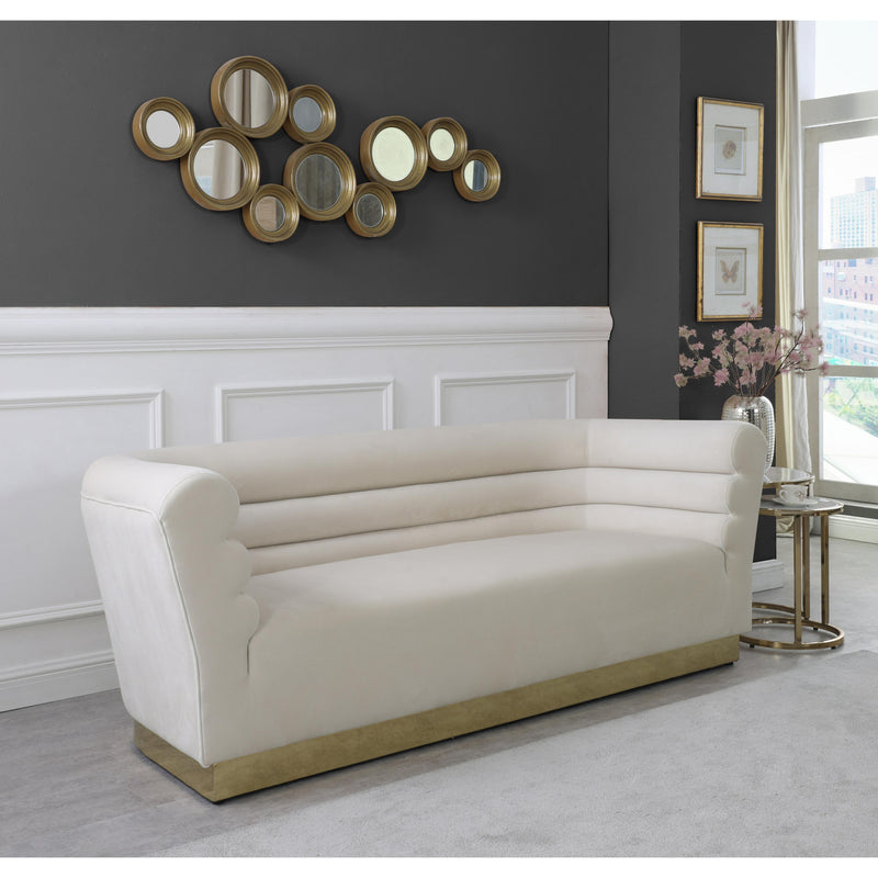 Meridian Bellini Cream Velvet Sofa IMAGE 4