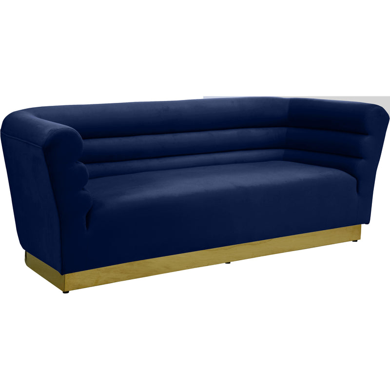 Meridian Bellini Navy Velvet Sofa IMAGE 1