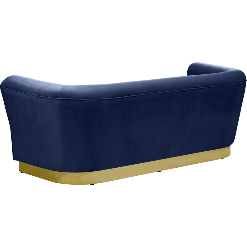 Meridian Bellini Navy Velvet Sofa IMAGE 3