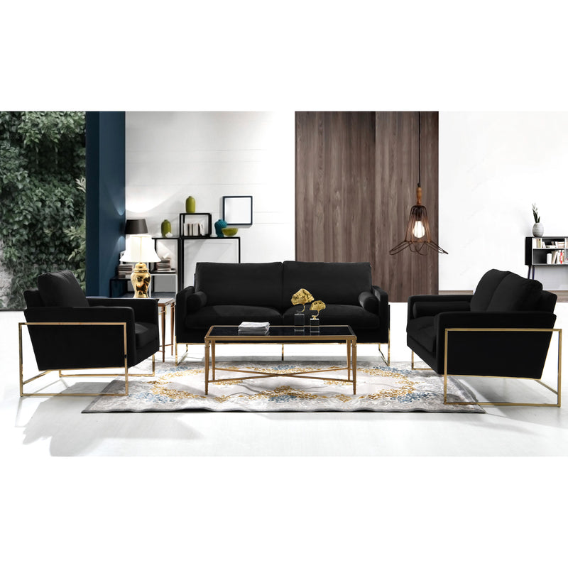 Meridian Mila Black Velvet Chair IMAGE 6