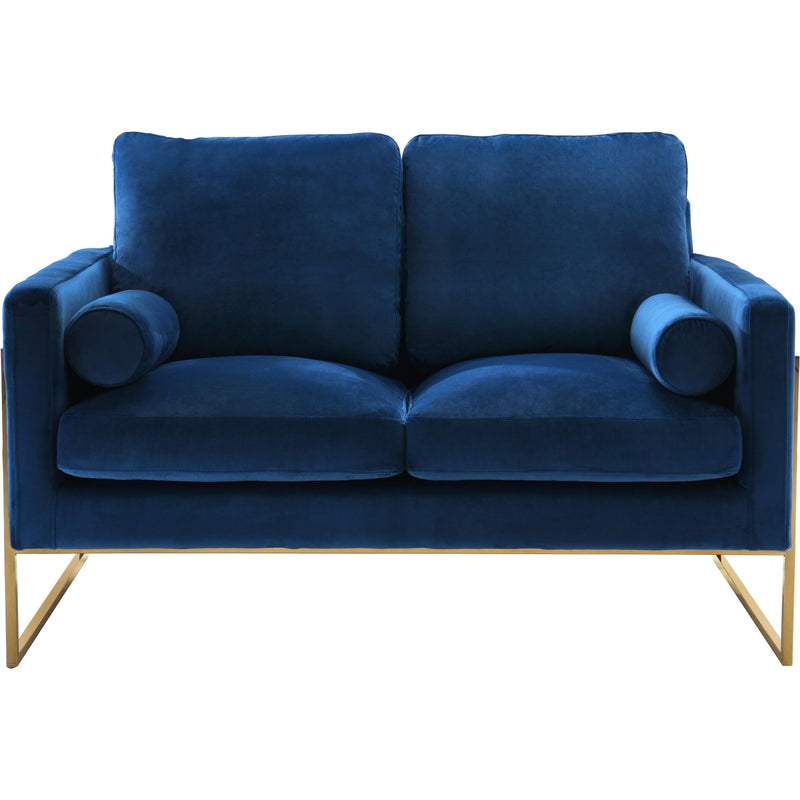 Meridian Mila Navy Velvet Loveseat IMAGE 2