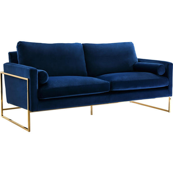 Meridian Mila Navy Velvet Sofa IMAGE 1