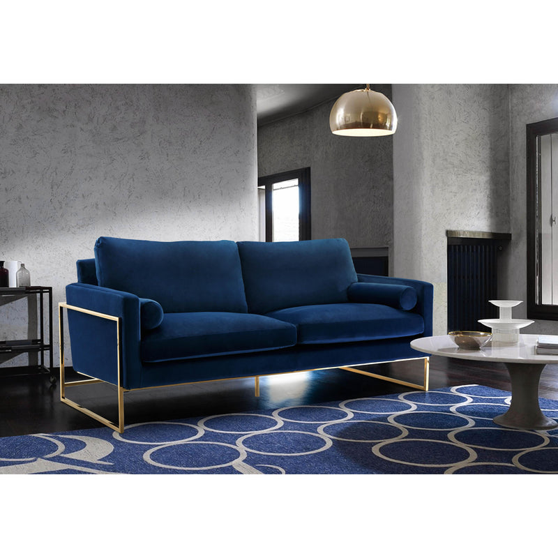 Meridian Mila Navy Velvet Sofa IMAGE 5