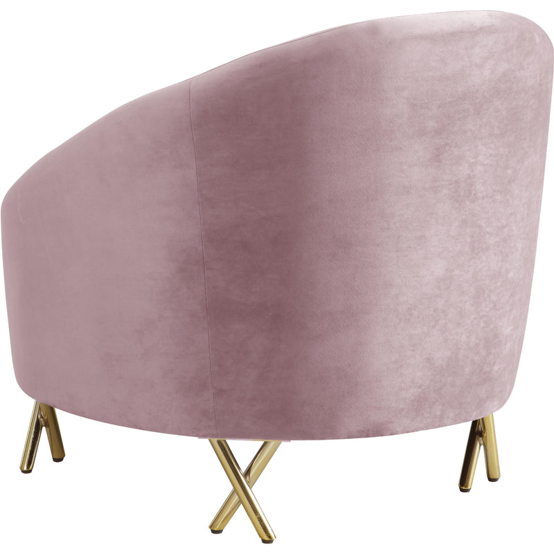 Meridian Serpentine Pink Velvet Chair IMAGE 2