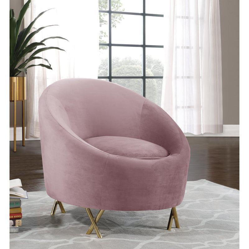 Meridian Serpentine Pink Velvet Chair IMAGE 5