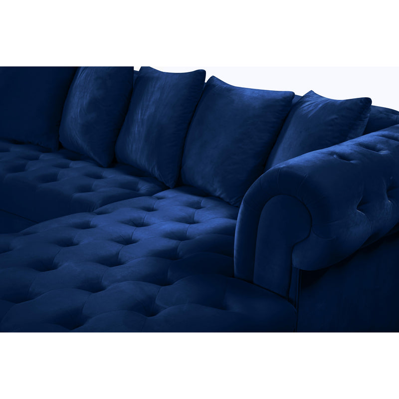 Meridian Presley Navy Velvet 3pc. Sectional IMAGE 14