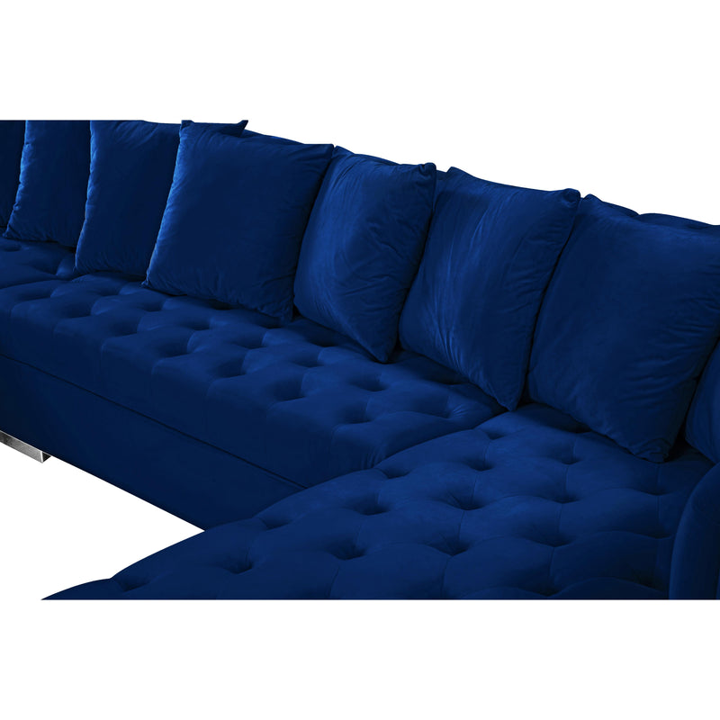 Meridian Presley Navy Velvet 3 pc Sectional IMAGE 17