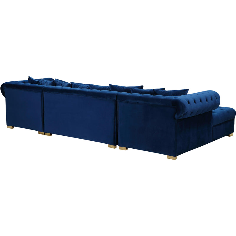 Meridian Presley Navy Velvet 3pc. Sectional IMAGE 7