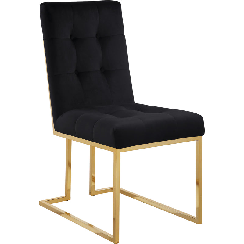 Meridian Pierre Black Velvet Dining Chair IMAGE 1