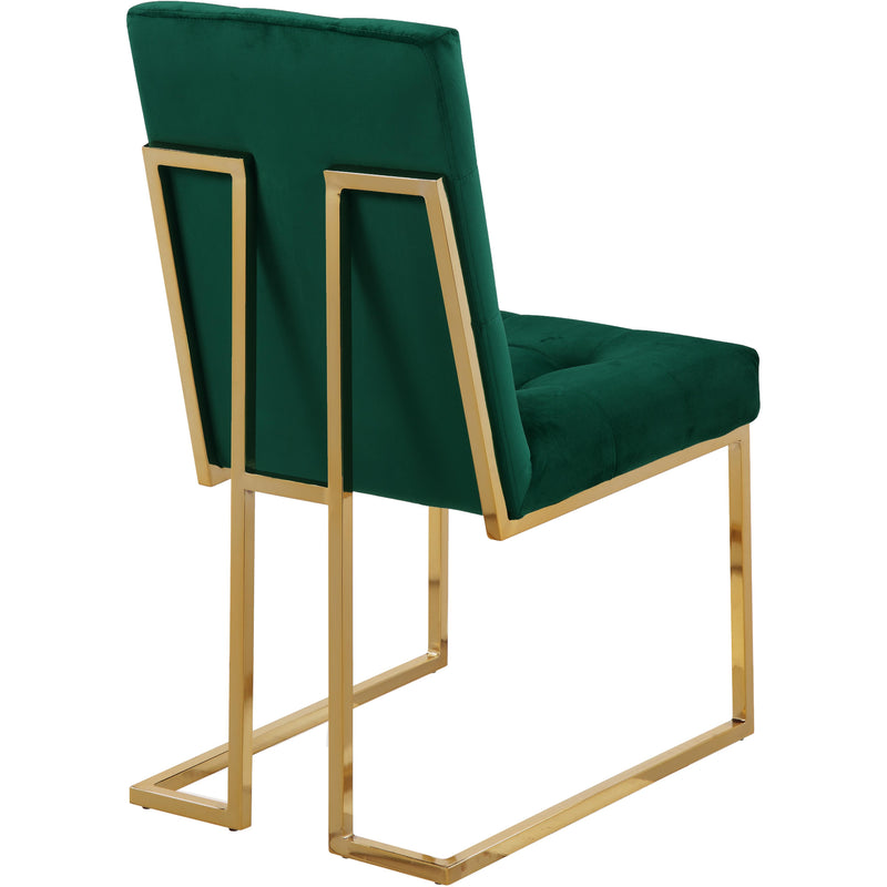 Meridian Pierre Green Velvet Dining Chair IMAGE 3