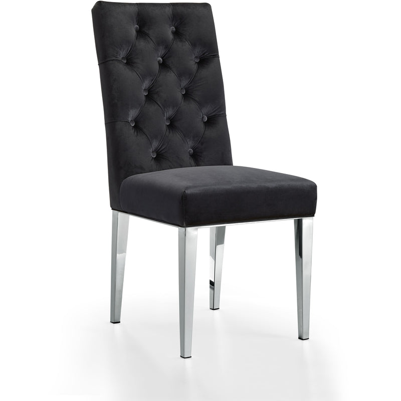 Meridian Juno Black Velvet Dining Chair IMAGE 1