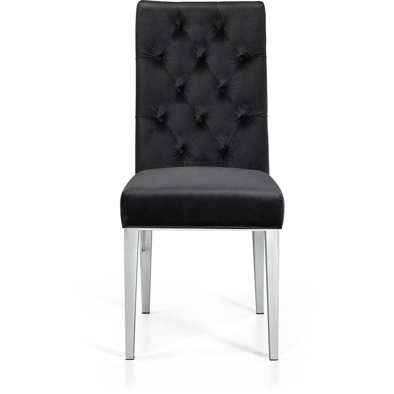 Meridian Juno Black Velvet Dining Chair IMAGE 2