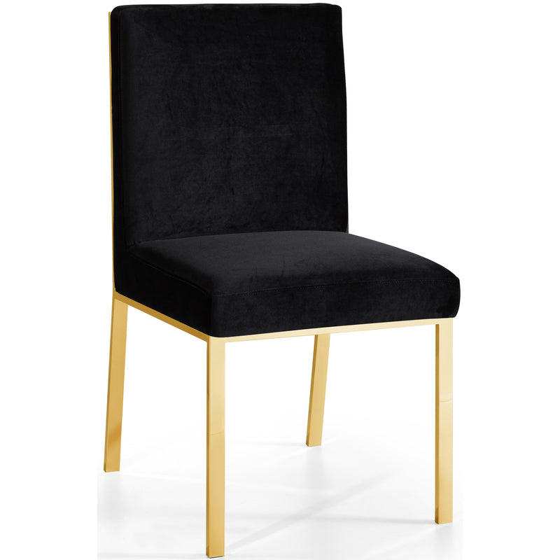 Meridian Opal Black Velvet Dining Chair IMAGE 1