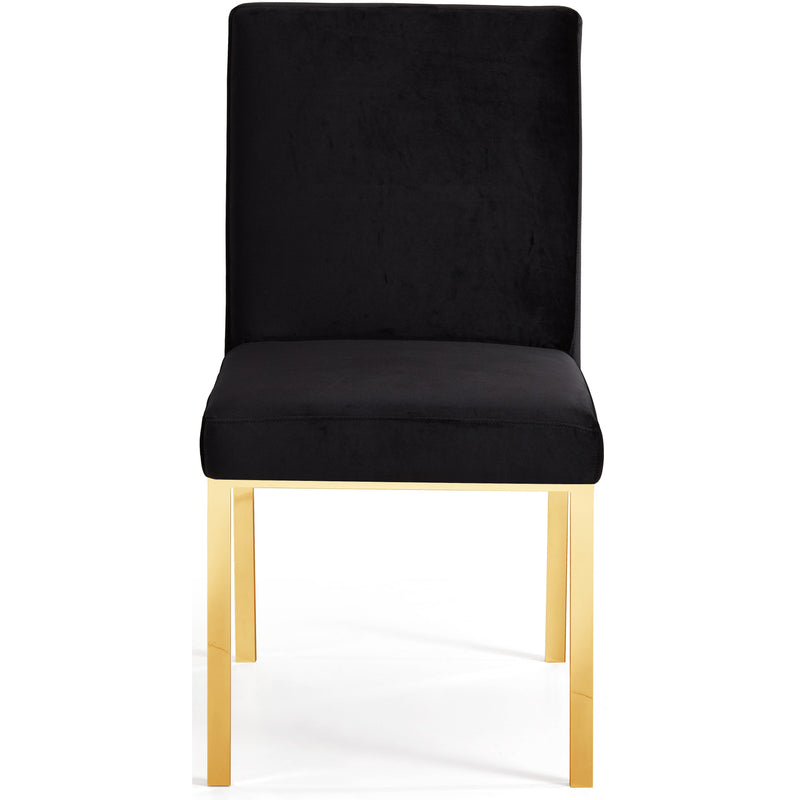 Meridian Opal Black Velvet Dining Chair IMAGE 2