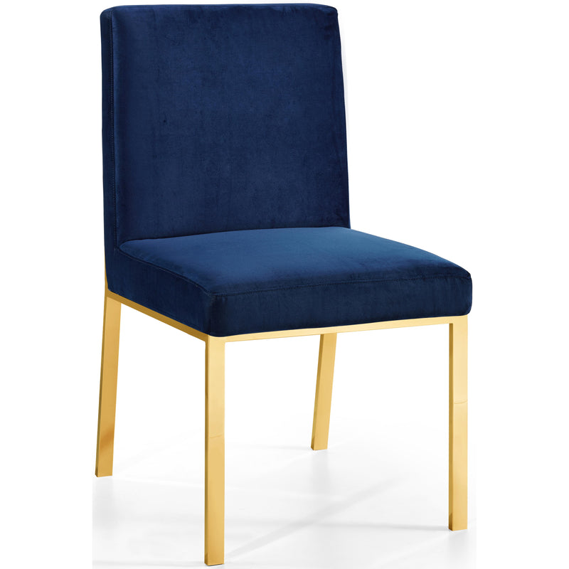 Meridian Opal Navy Velvet Dining Chair IMAGE 1