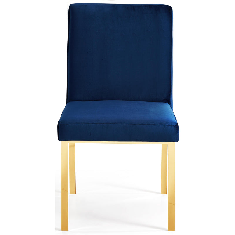 Meridian Opal Navy Velvet Dining Chair IMAGE 2