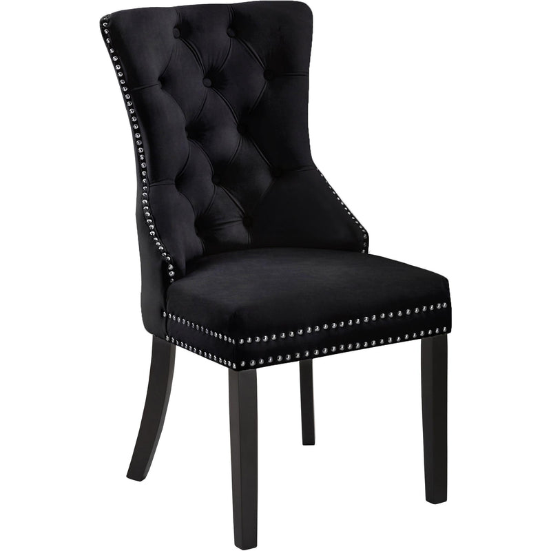 Meridian Nikki Black Velvet Dining Chair IMAGE 1