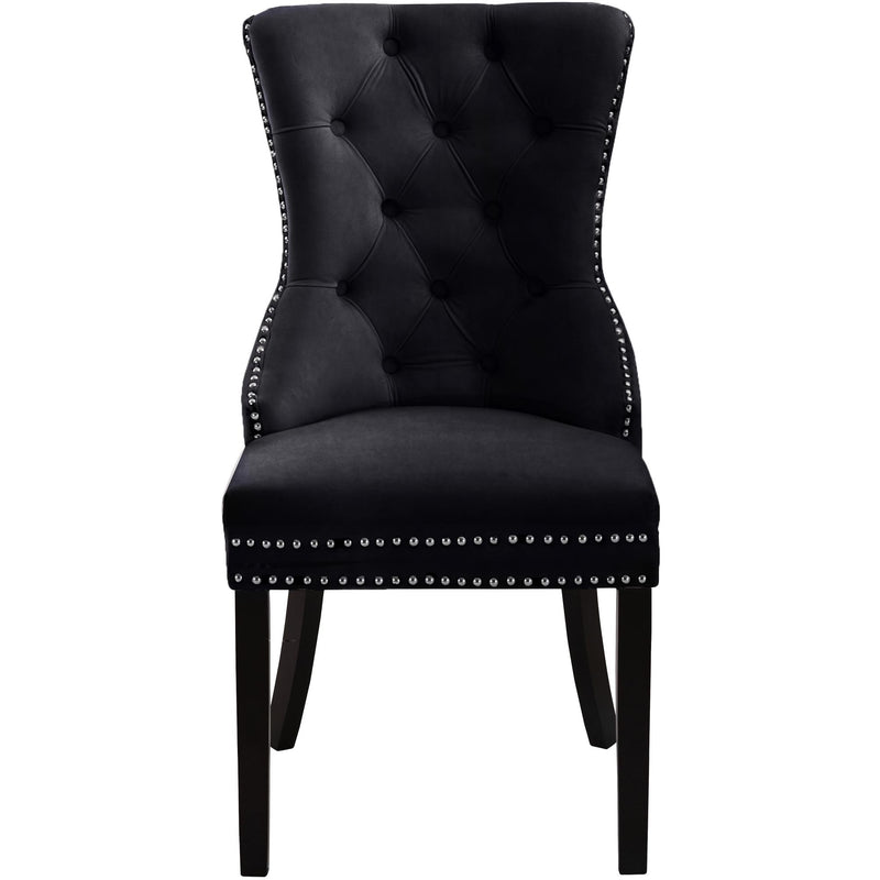 Meridian Nikki Black Velvet Dining Chair IMAGE 2