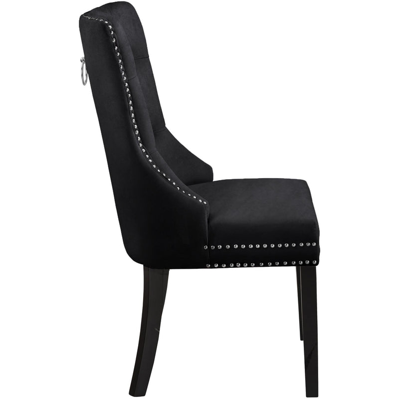 Meridian Nikki Black Velvet Dining Chair IMAGE 3