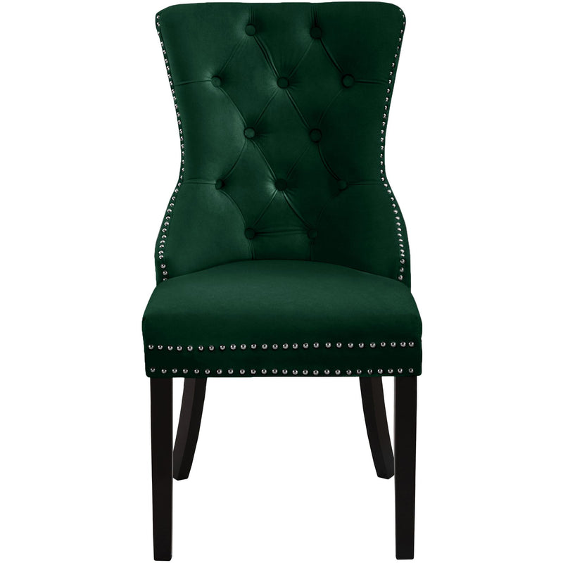 Meridian Nikki Green Velvet Dining Chair IMAGE 2