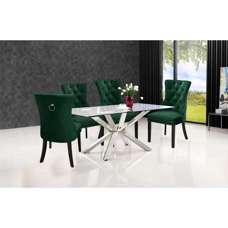 Meridian Nikki Green Velvet Dining Chair IMAGE 5