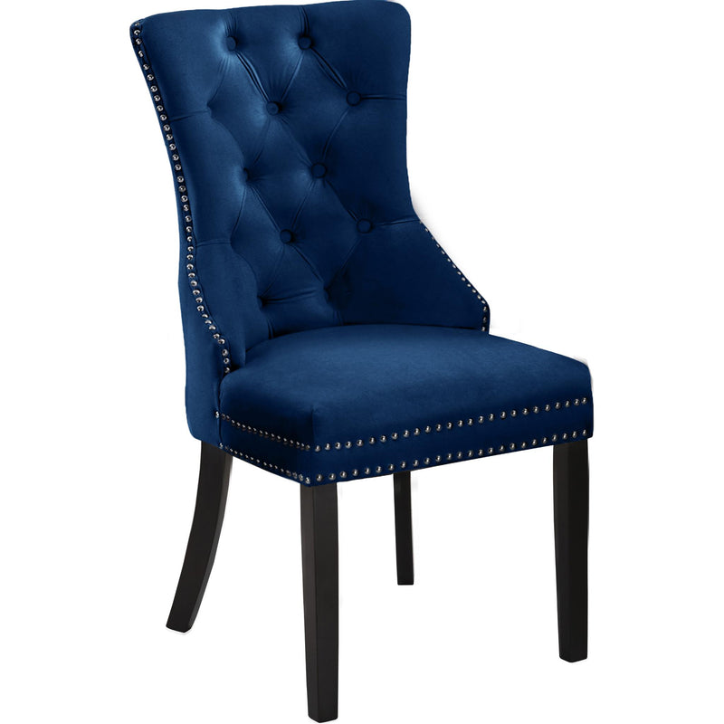 Meridian Nikki Navy Velvet Dining Chair IMAGE 1