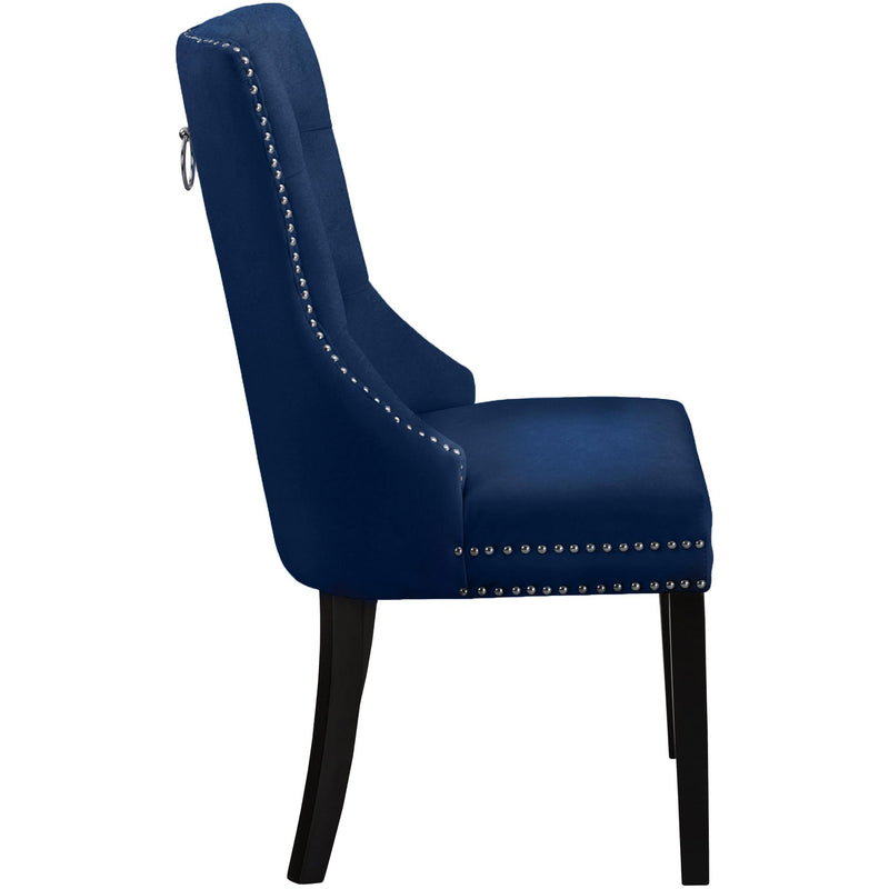 Meridian Nikki Navy Velvet Dining Chair IMAGE 3