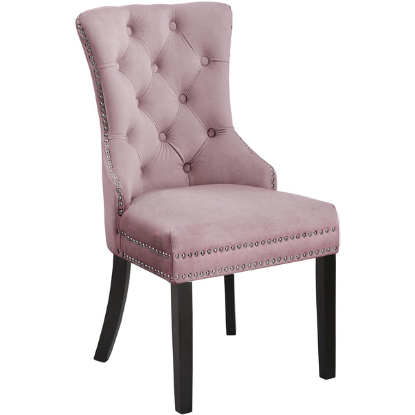 Meridian Nikki Pink Velvet Dining Chair IMAGE 1