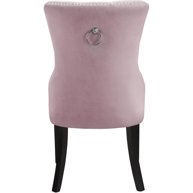 Meridian Nikki Pink Velvet Dining Chair IMAGE 4