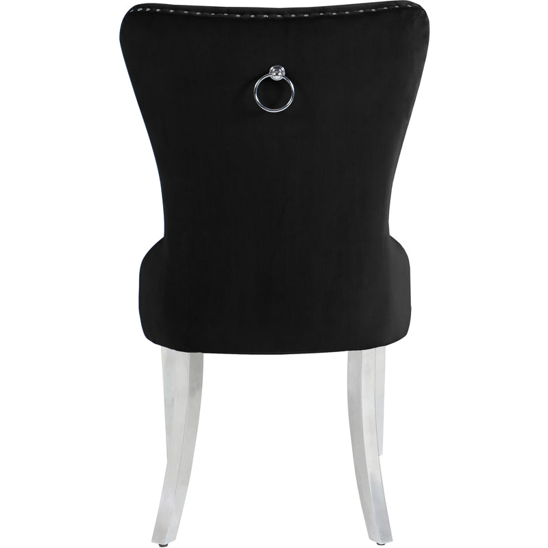 Meridian Carmen Black Velvet Dining Chair IMAGE 3