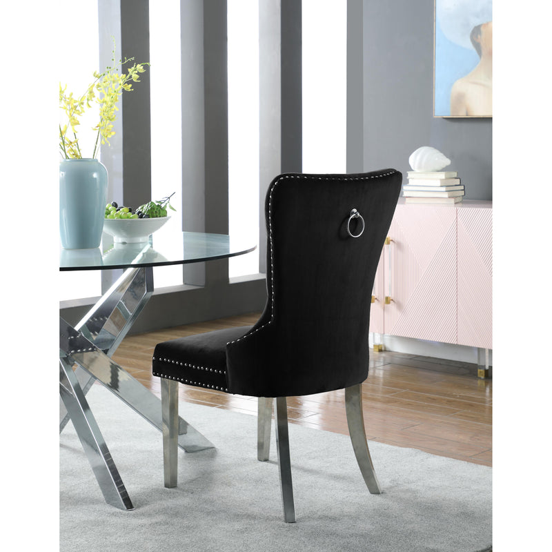 Meridian Carmen Black Velvet Dining Chair IMAGE 5