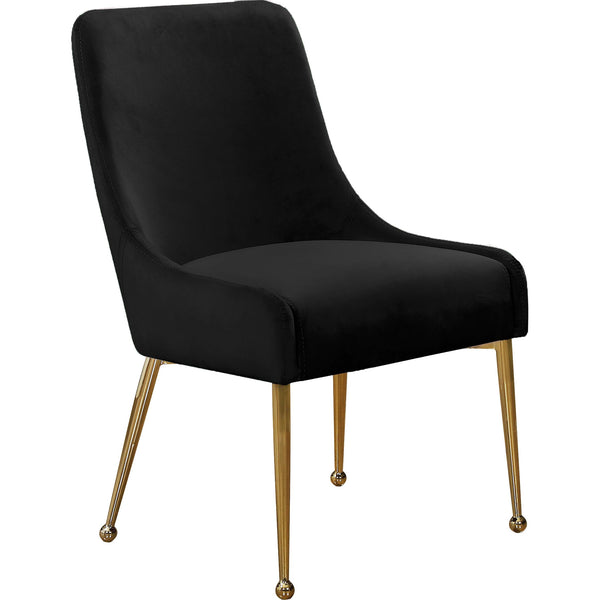 Meridian Owen Black Velvet Dining Chair IMAGE 1