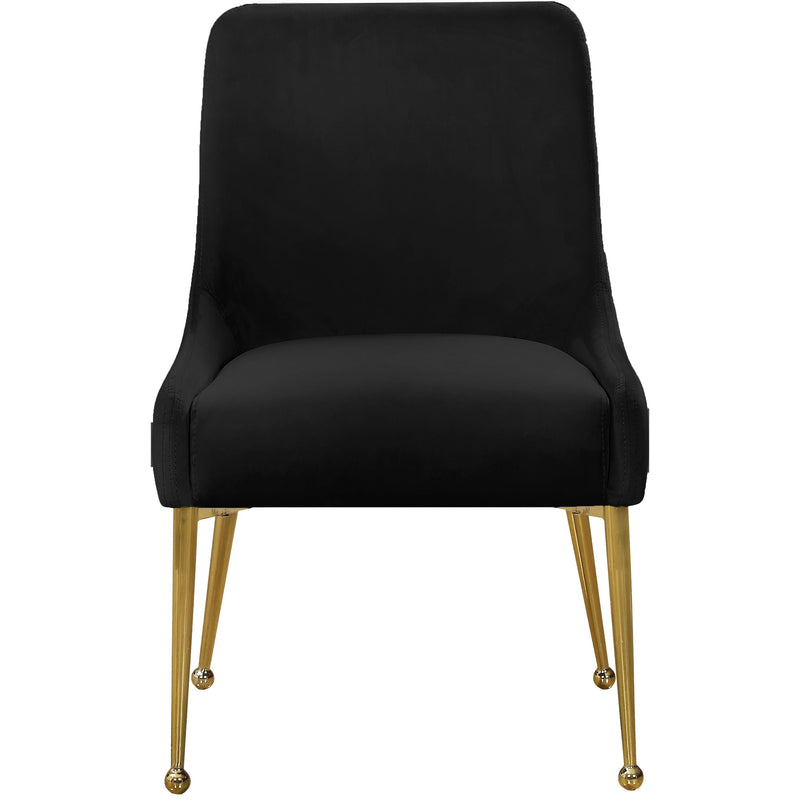 Meridian Owen Black Velvet Dining Chair IMAGE 2